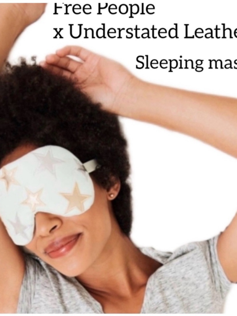 FREE PEOPLE Starry Vegan Leather Eye Mask with removable Cooling Insert - Picture 6 of 16